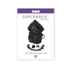 Sincerely® Lace Faux Fur Lined Hand Cuffs - Black - Restraints