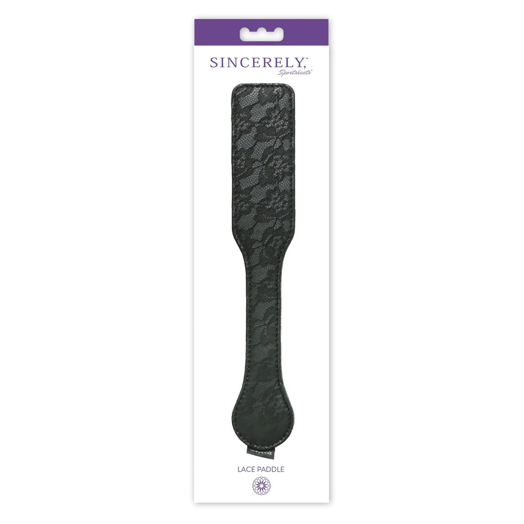 Sincerely® Lace Paddle - Black - Flogger