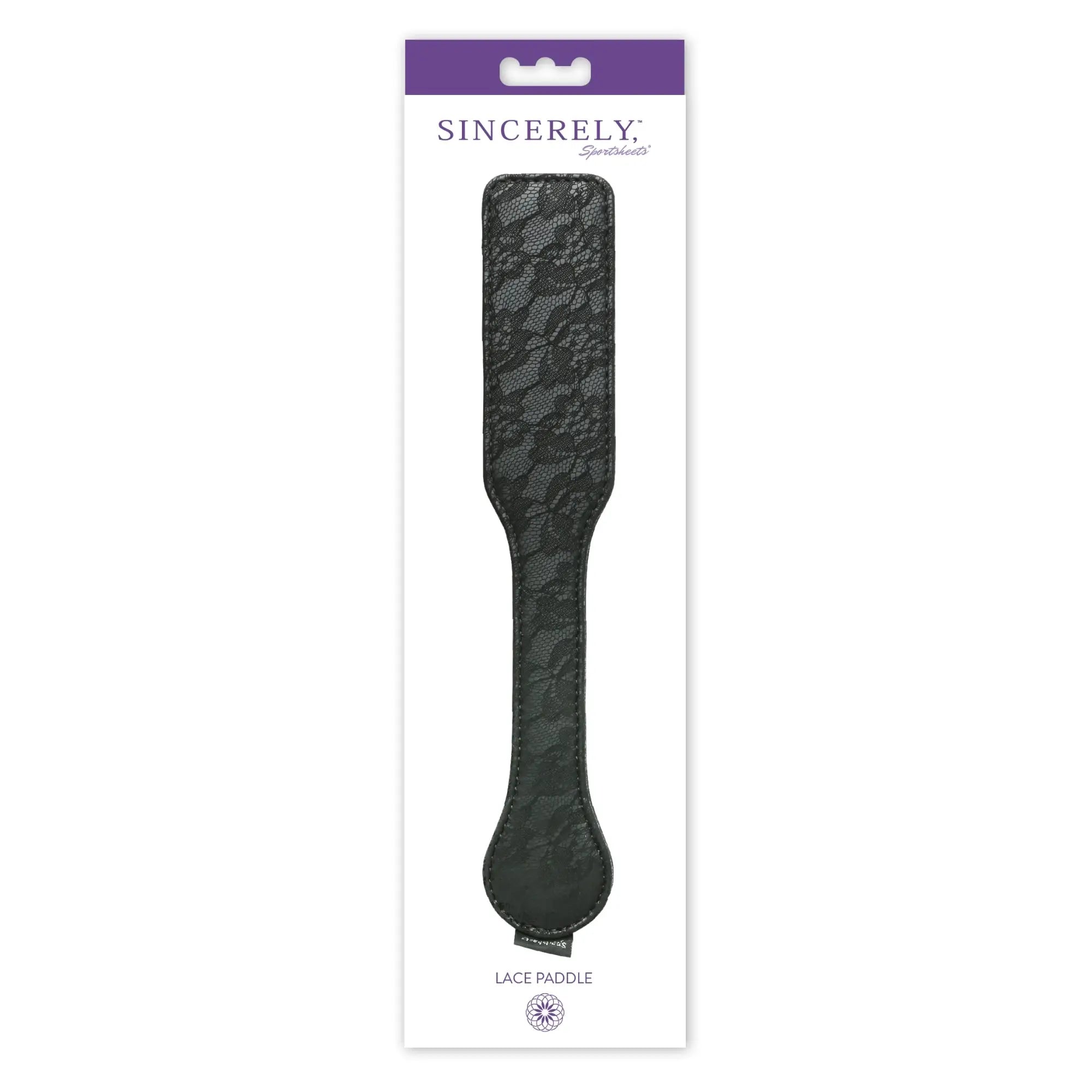 Sincerely® Lace Paddle - Black - Flogger