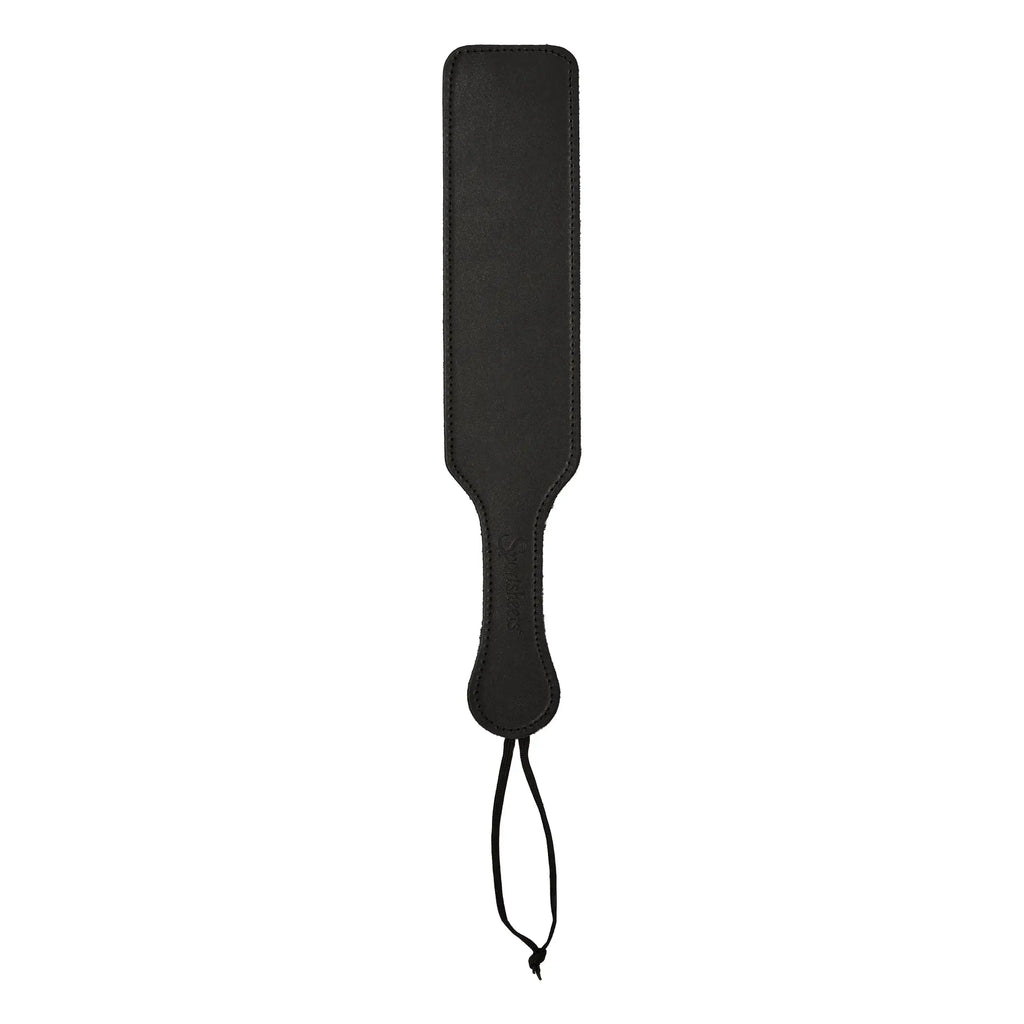 Sportsheets® Sportsheets Fur-Lined Dual-Sided Leather Paddle Black