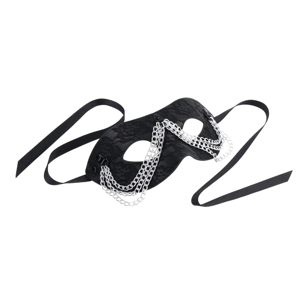 Sportsheets® Sportsheets Sex & Mischief Chained Lace Mask Black