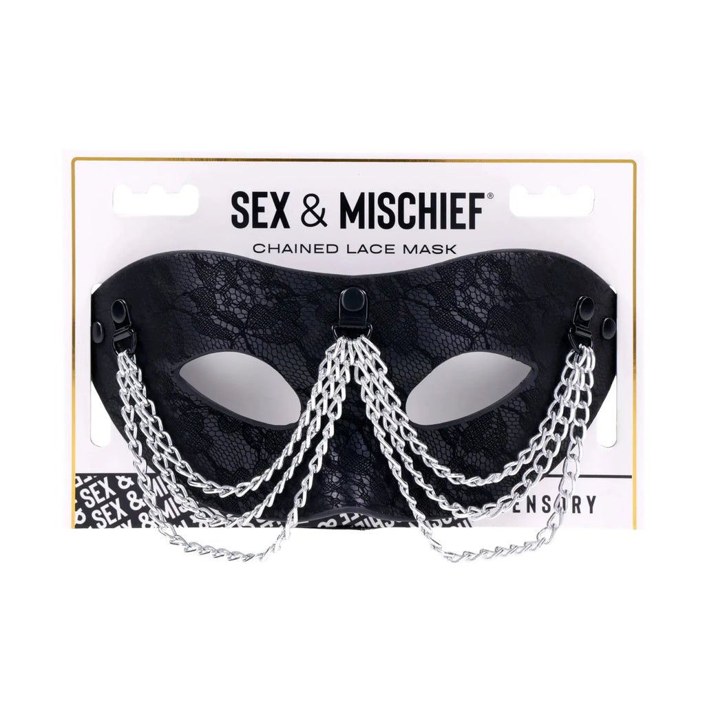 Sportsheets® Sportsheets Sex & Mischief Chained Lace Mask Black