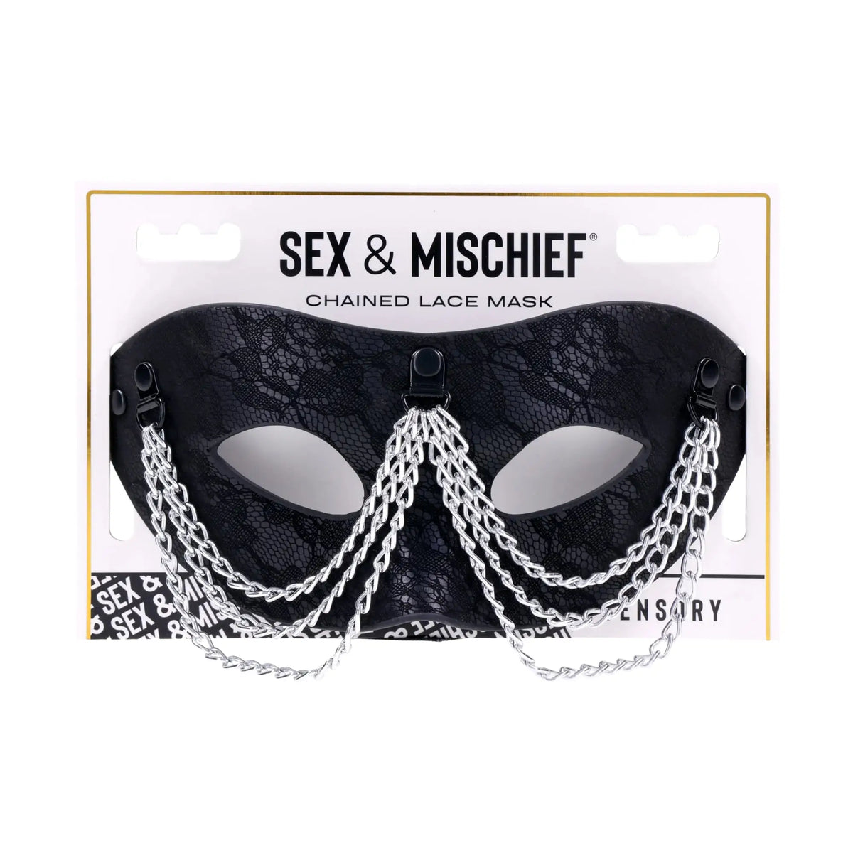 Sportsheets® Sportsheets Sex & Mischief Chained Lace Mask Black