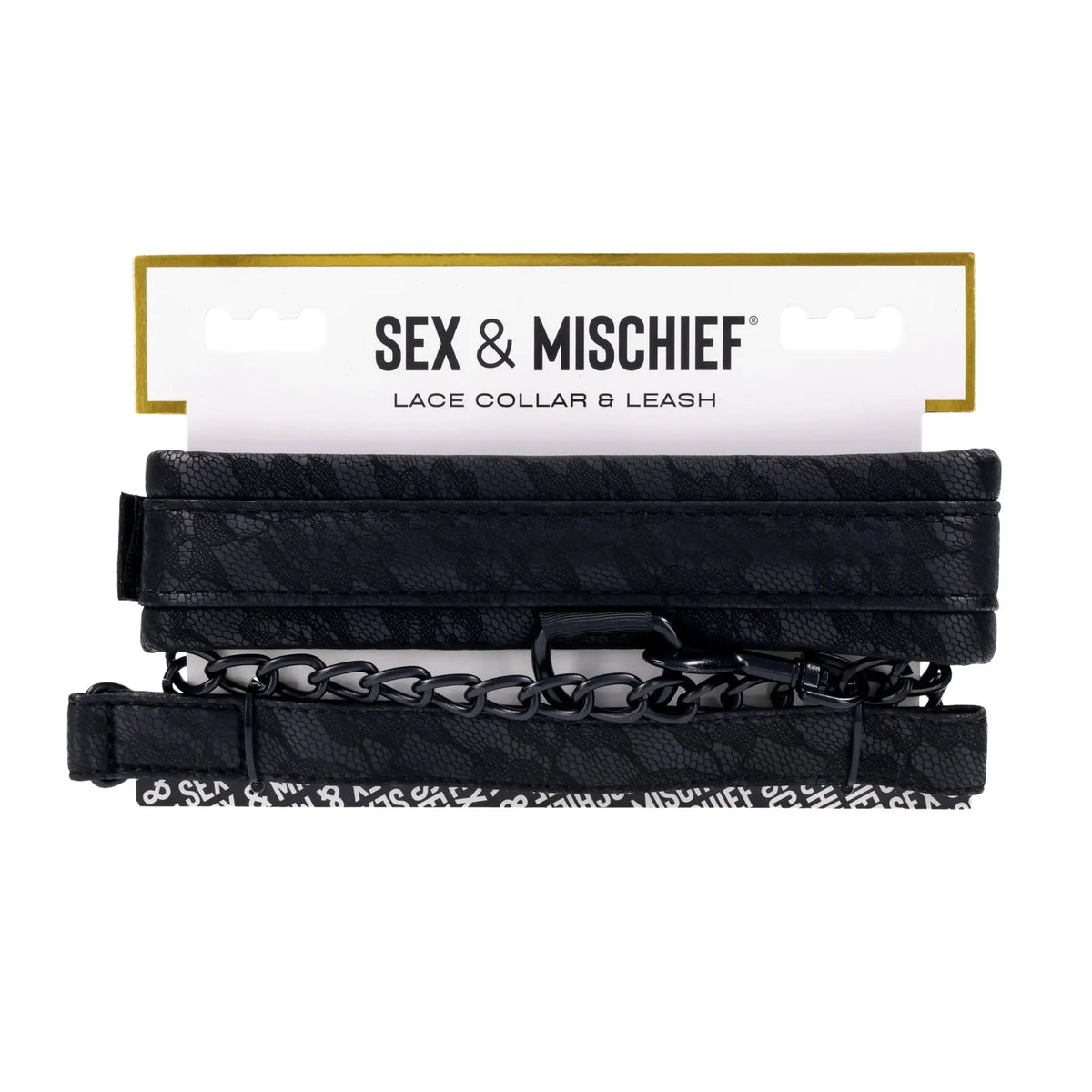 Sportsheets® Sportsheets Sex & Mischief Lace Collar Leash Set Black