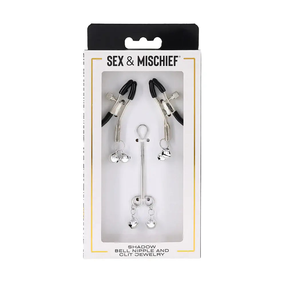 Sportsheets® Sportsheets Sex & Mischief Shadow Bell, Nipple Clamps Clit Clamp Set