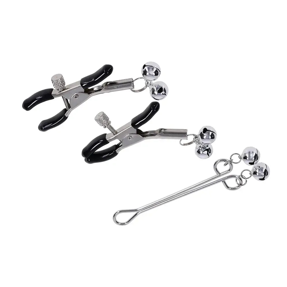 Sportsheets® Sportsheets Sex & Mischief Shadow Bell, Nipple Clamps Clit Clamp Set