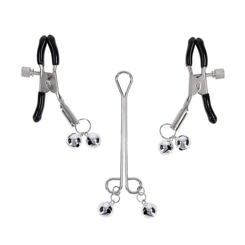 Sportsheets® Sportsheets Sex & Mischief Shadow Bell, Nipple Clamps Clit Clamp Set
