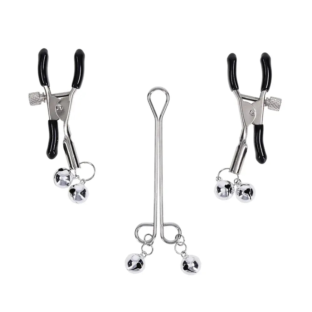 Sportsheets® Sportsheets Sex & Mischief Shadow Bell, Nipple Clamps Clit Clamp Set