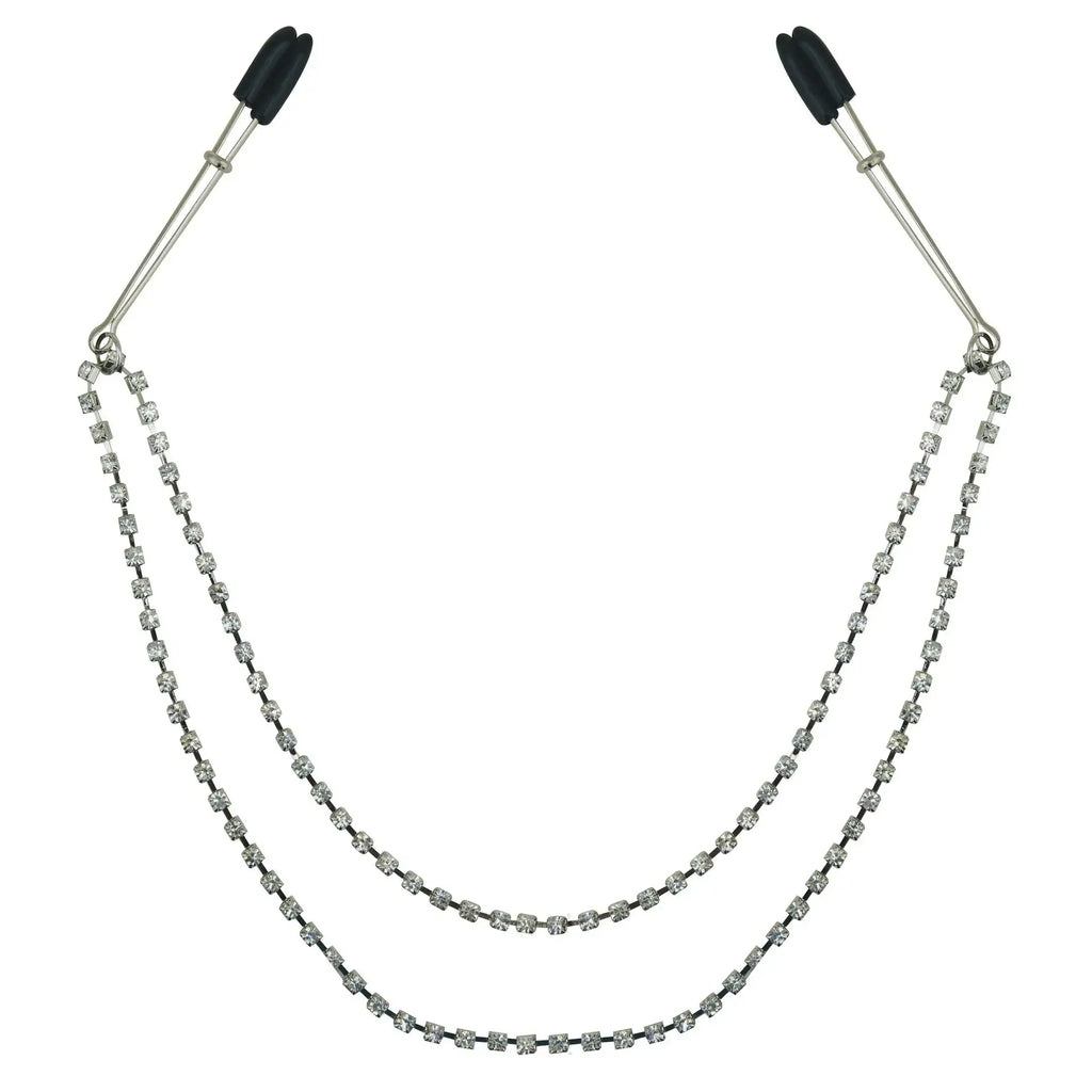 Sportsheets® Sportsheets Sincerely Bling Double-Strand Nipple Clips Silver