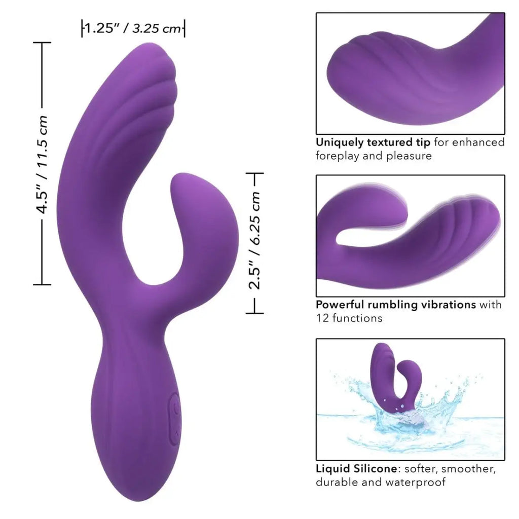 Stella™ Liquid Silicone “C” Curve Vibrator - Rolik®