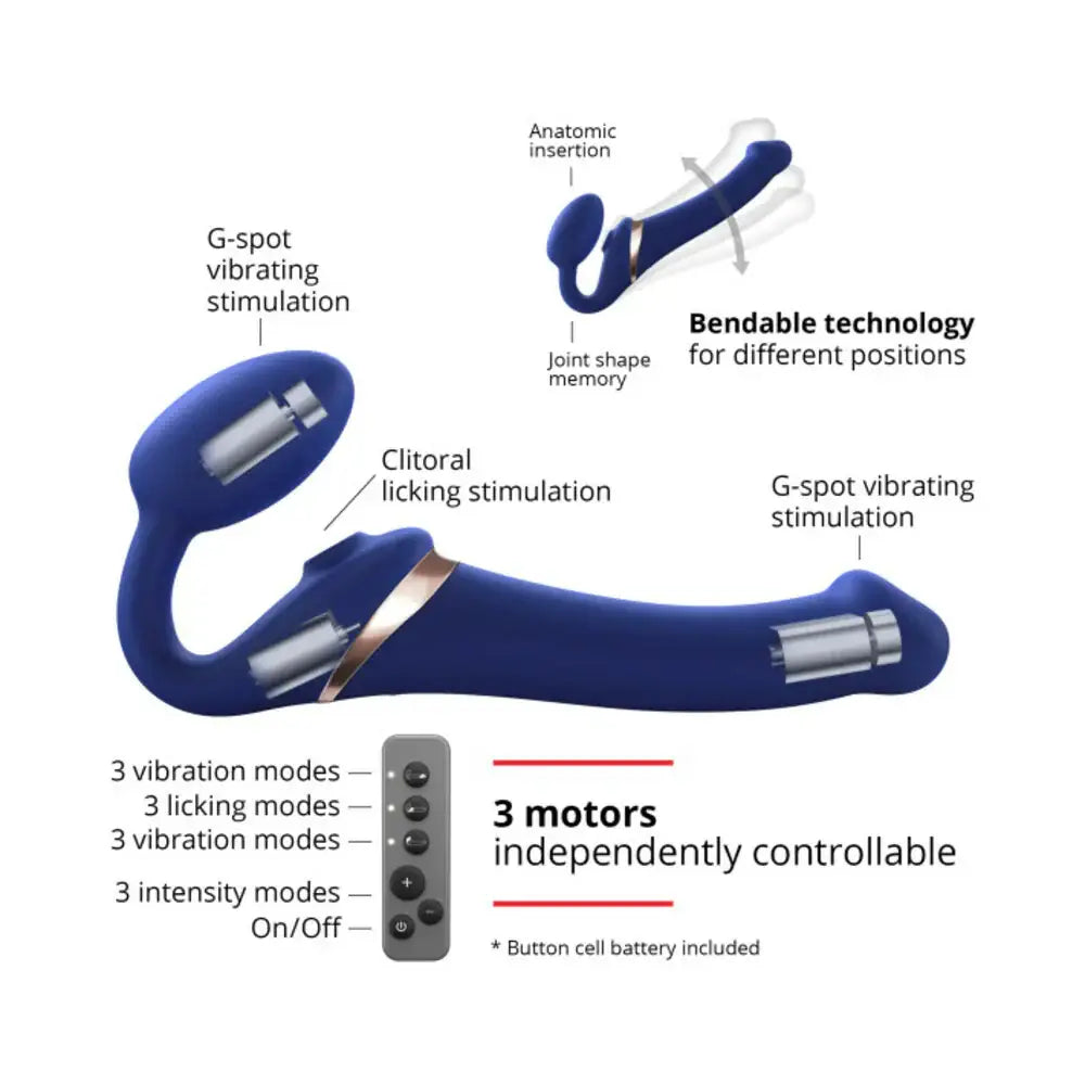 Multi Orgasm Bendable Strap - On Dildo
