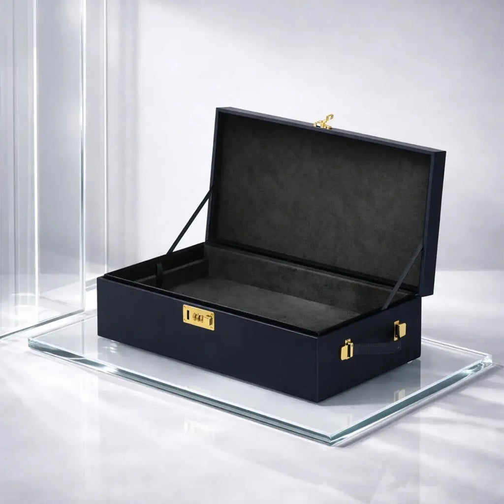 strap-on-me® Strap-on-me Prestige Locking Storage Case, Velvet Interior 3-Digit Lock Black