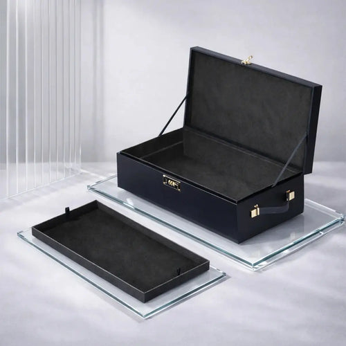 strap-on-me® Strap-on-me Prestige Locking Storage Case, Velvet Interior 3-Digit Lock Black