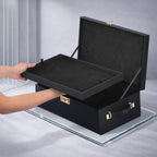 strap-on-me® Strap-on-me Prestige Locking Storage Case, Velvet Interior 3-Digit Lock Black