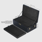 strap-on-me® Strap-on-me Prestige Locking Storage Case, Velvet Interior 3-Digit Lock Black