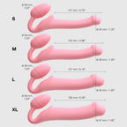 Silicone Bendable Strapless Strap On Dildo