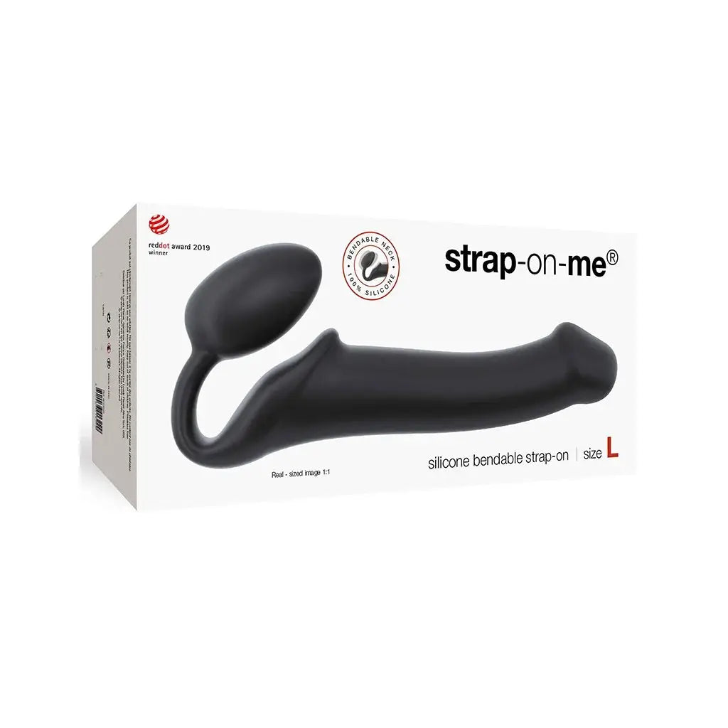 strap-on-me® strap-on-me Silicone Bendable Strapless Strap-On Dildo Black / Large