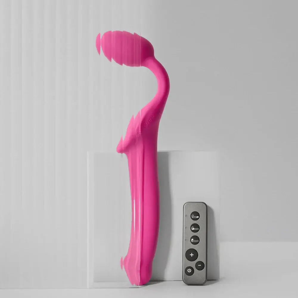 Vibrating Bendable Remote Strapless Strap-On