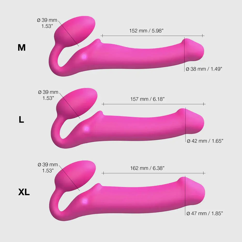 Vibrating Bendable Remote Strapless Strap-On