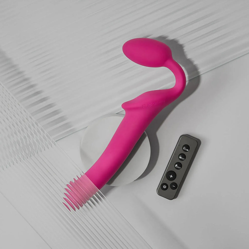 strap-on-me® strap-on-me Vibrating Bendable Strapless Strap-On, 3-Motor Remote Control
