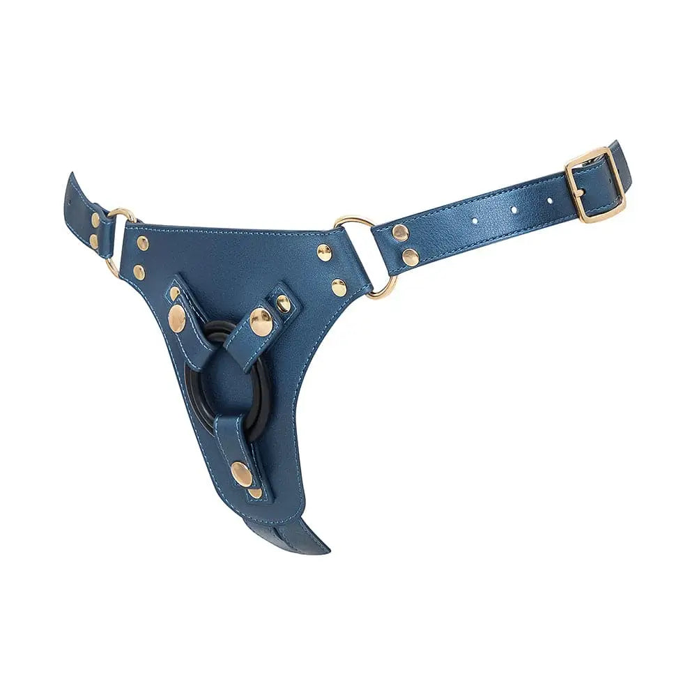 strap - on - me® Generous Leatherette Harness Blue - Rolik®