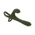 Strap Tap & Go Wearable Dual Vibrator - Army Green
