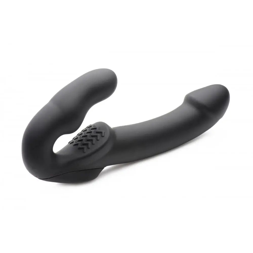 Strap U® Evoke Rechargeable Vibrating Silicone Strapless On - Dildo