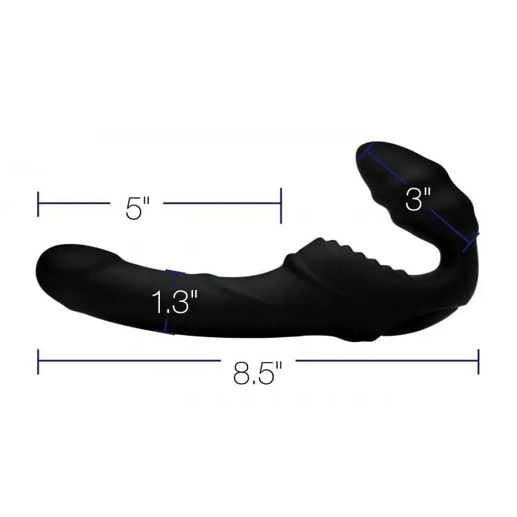 Strap U® Pro Rider 9X Vibrating Silicone Strapless Strap On with Remote Control - Rolik®