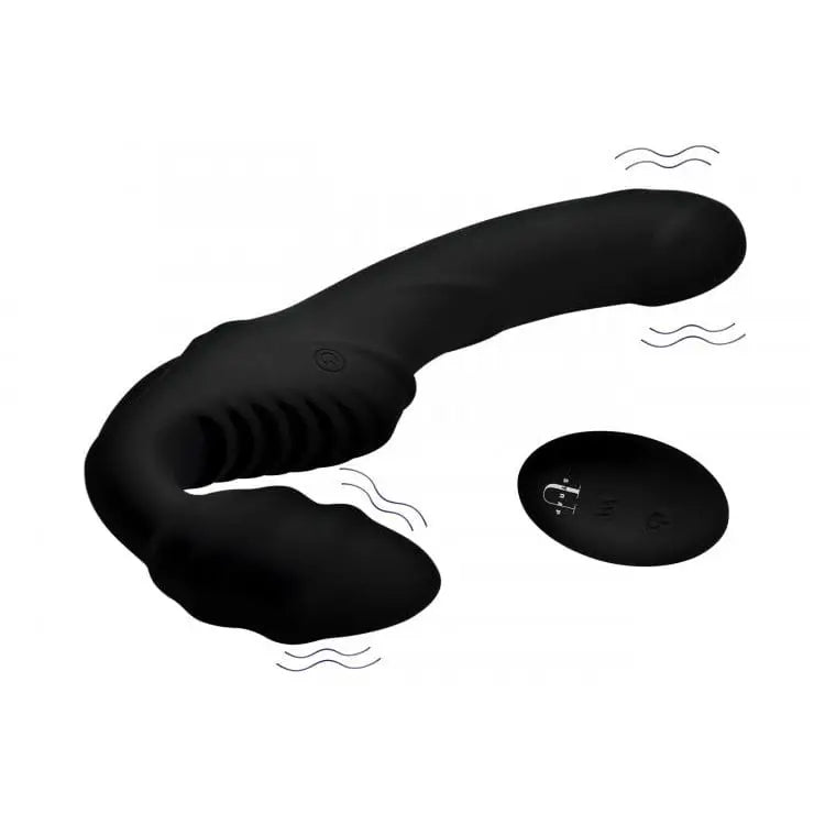 Strap U® Pro Rider 9X Vibrating Silicone Strapless Strap On with Remote Control - Rolik®