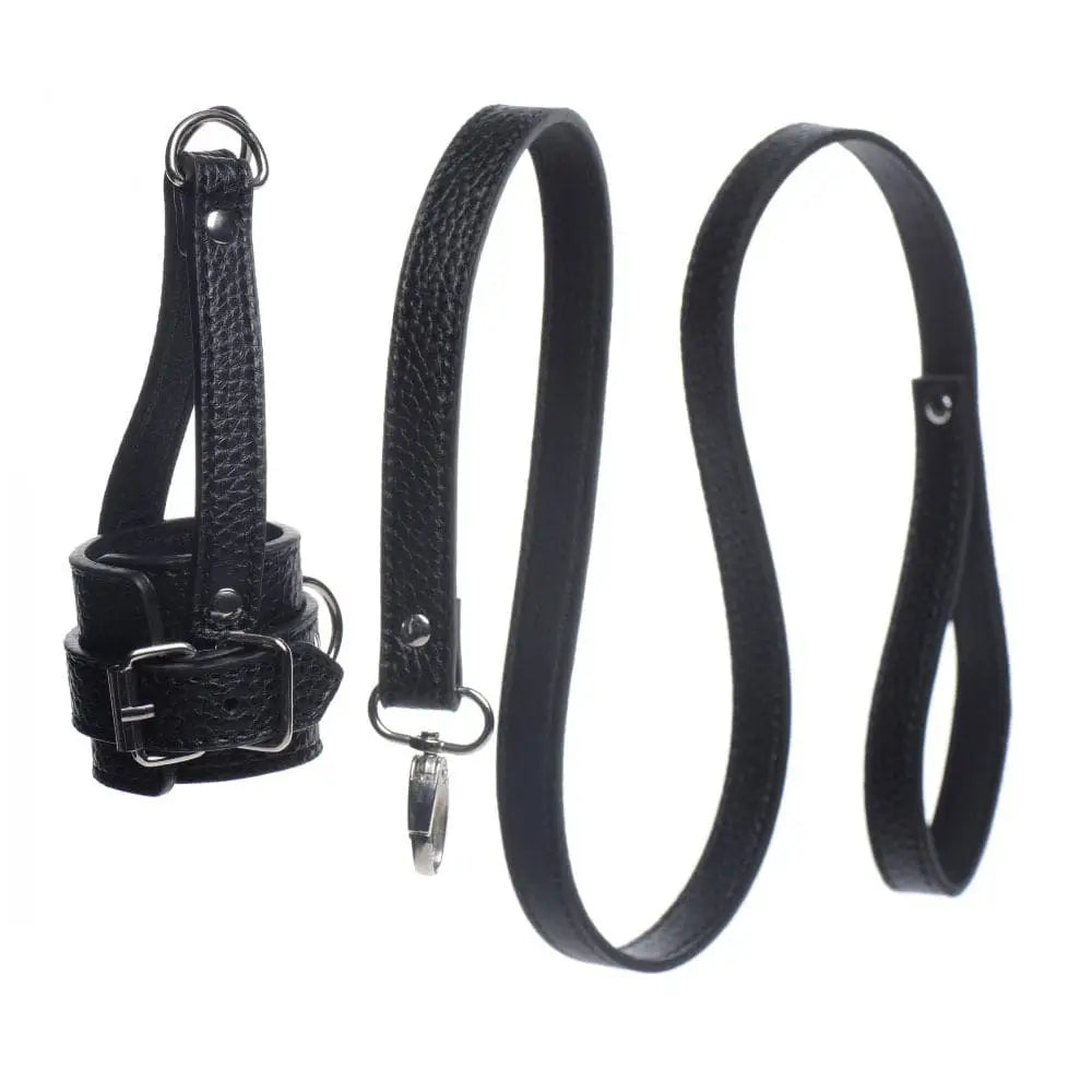 XR Brands® Strict™ Ball Stretcher With Leash - Rolik®