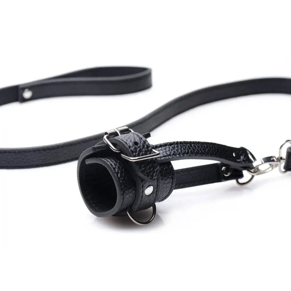 XR Brands® Strict™ Ball Stretcher With Leash - Rolik®