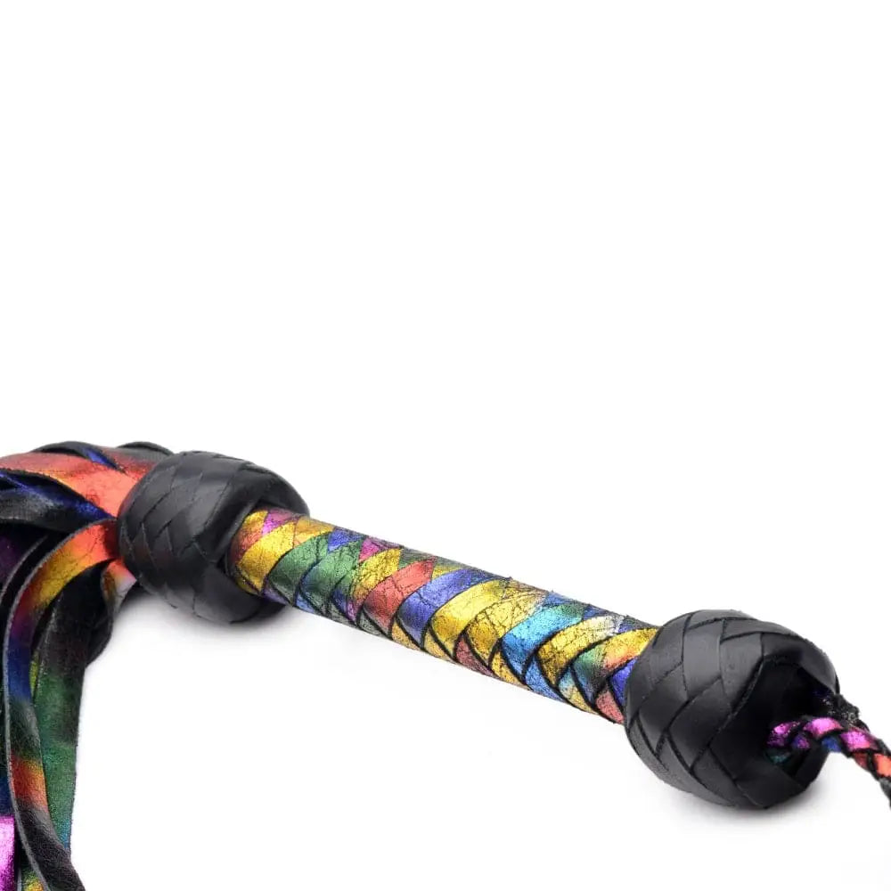 Strict® Leather Rainbow Leather Flogger - Rolik®
