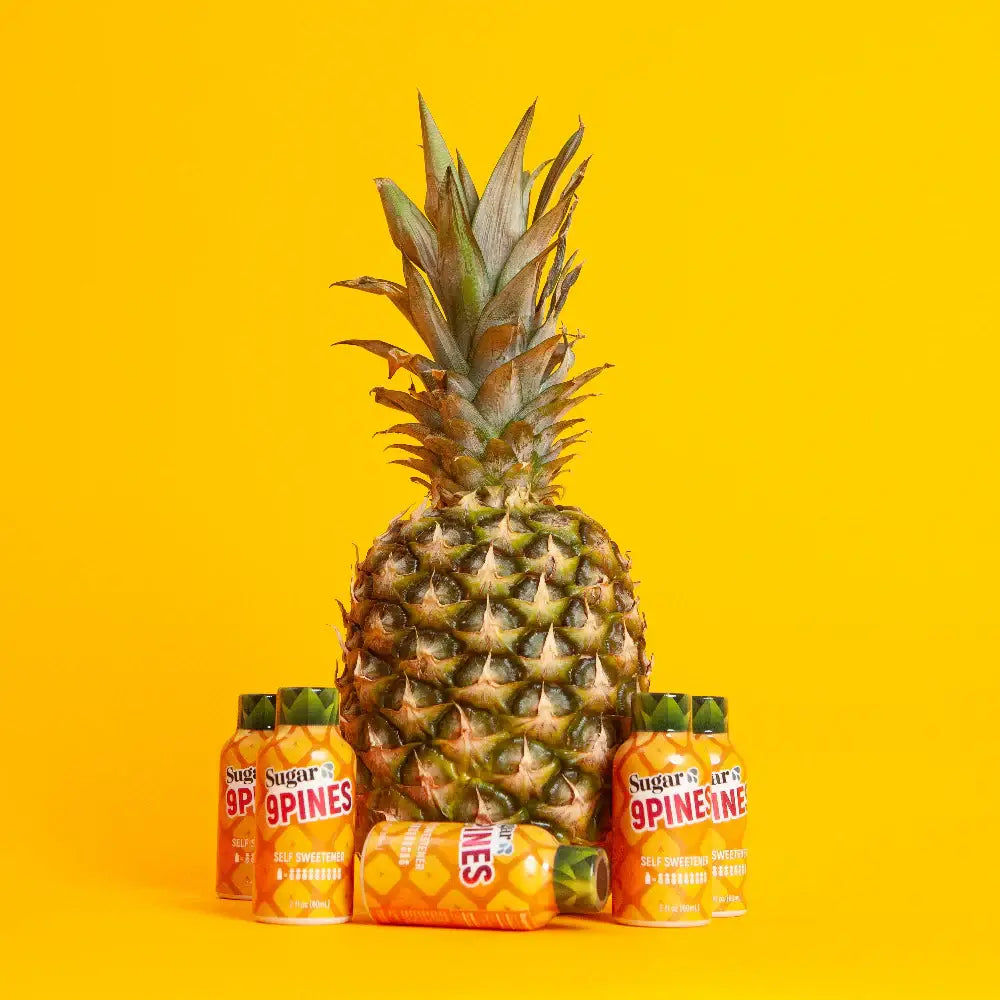 Sugar Splash 9Pines Pineapple Shot | Natural Self-Sweetener 12-Pack (1-Month Supply)