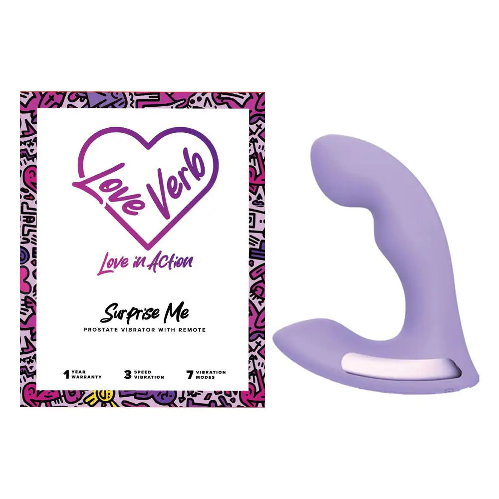 Surprise Me Copper - Infused Prostate Vibrator with Remote - Lilac - Anal Probe