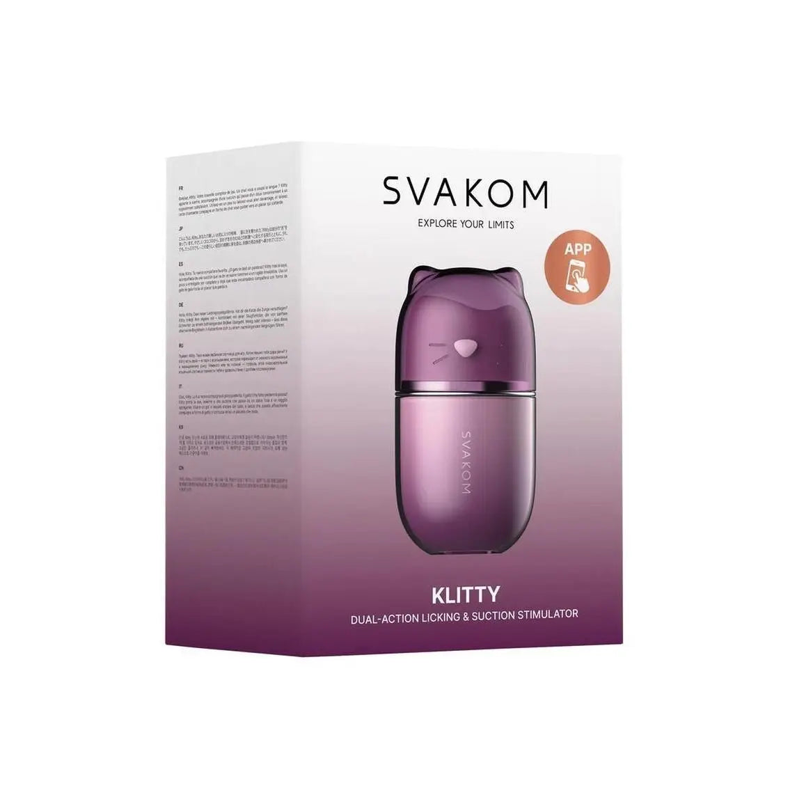 Svakom Klitty Triple-Action Clitoral Vibrator | Tongue Licking Suction & Vibration Purple