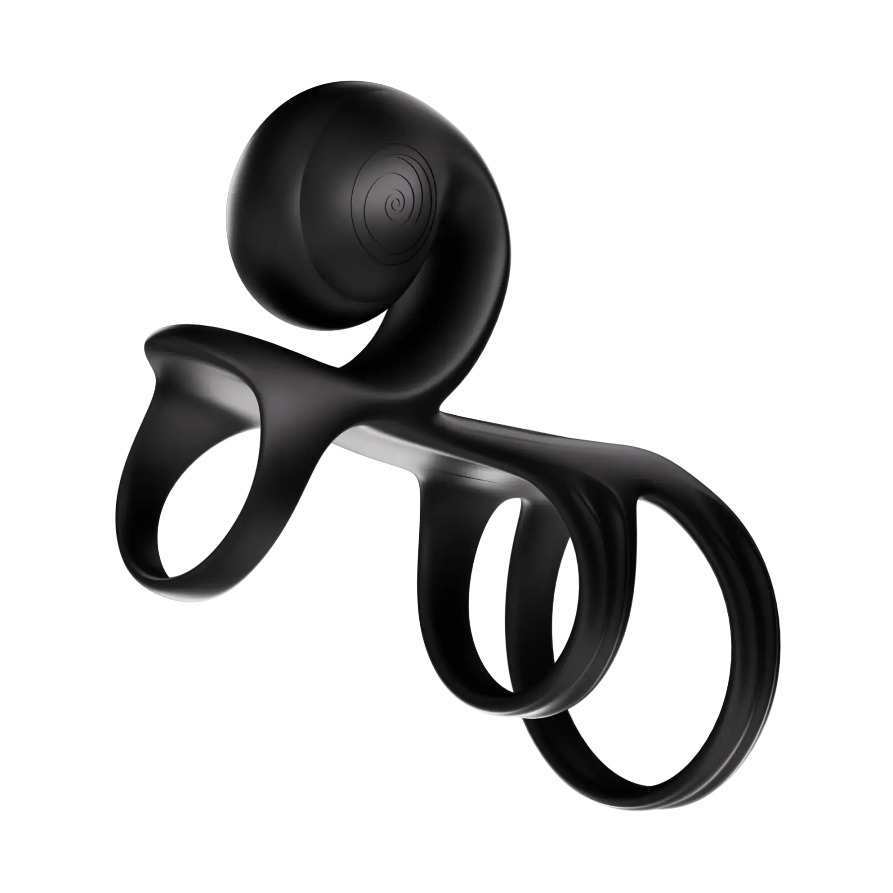 SVibe Snail JOVI Arc Couples Ring Black