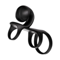 SVibe Snail JOVI Arc Couples Ring Black