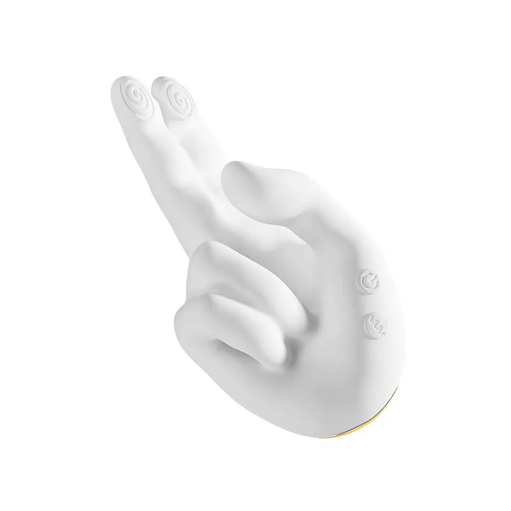 Sweet Dreams 2 Fingers Come Hither Finger & Vibrating Thumb White