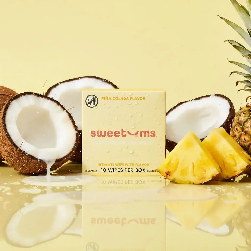 Sweetums® Flavored Intimate Wipes 10 - Pack Piña Colada (Pineapple & Coconut)
