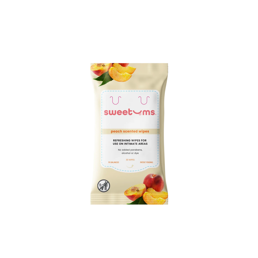 Sweetums® Peach Scented Daily Intimate Wipes (30 ct)