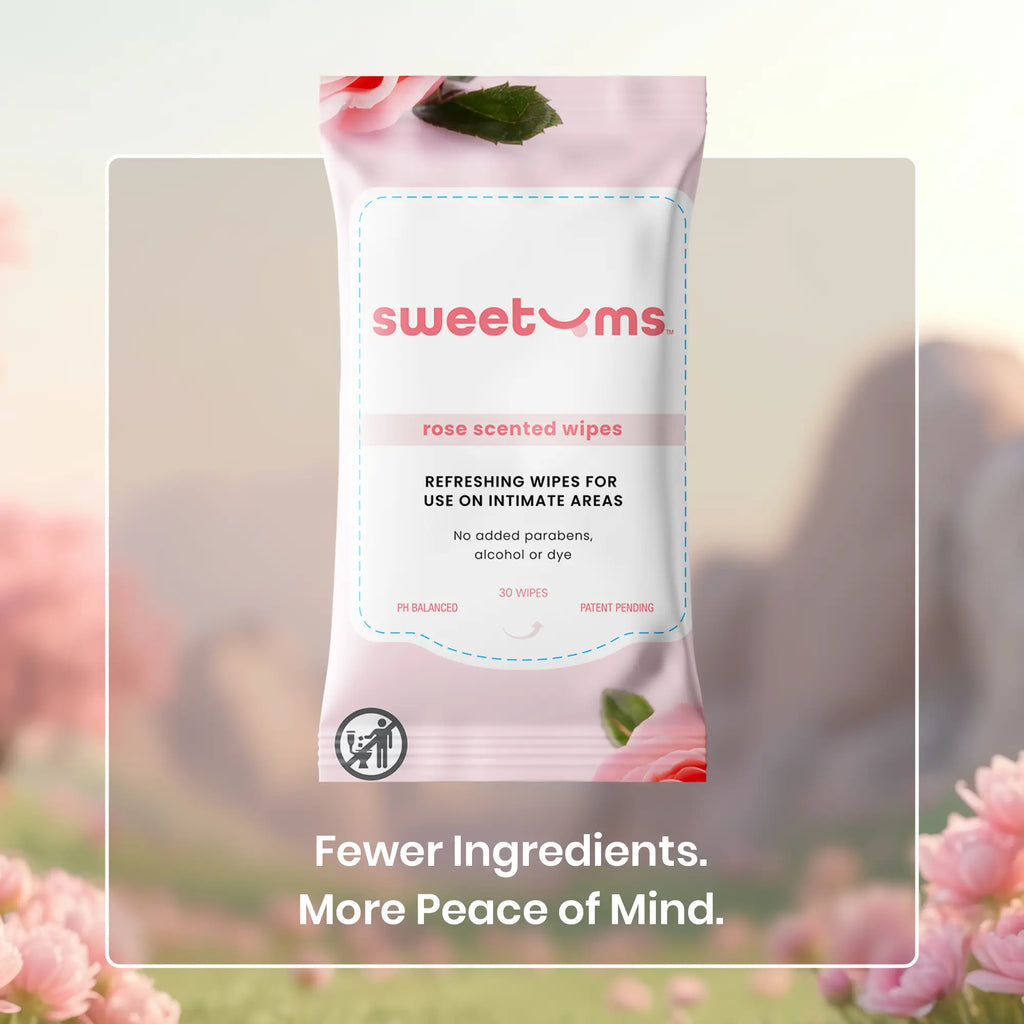 Sweetums® Sweet Rose Scented Daily Intimate Wipes (30 ct)