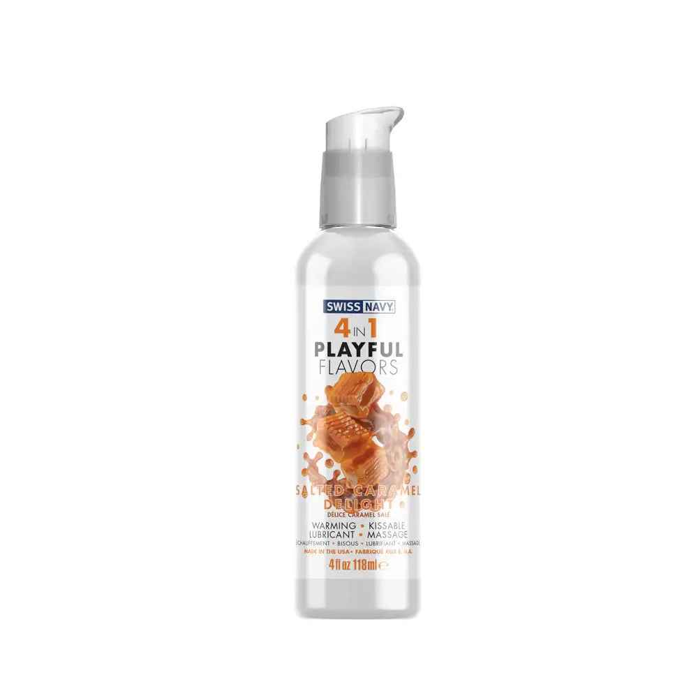 Swiss Navy® 4 - in - 1 Playful Flavors Warming Water - Based Lubricant - Salted Caramel Delight