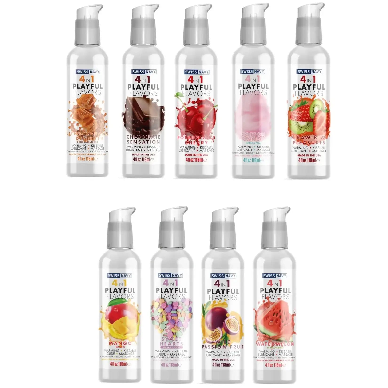 Swiss Navy® 4 in 1 Playful Flavors Warming Water Based Lubricant