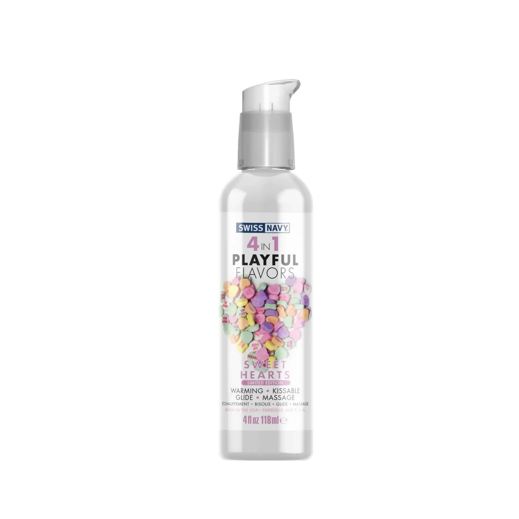 Swiss Navy® 4 - in - 1 Playful Flavors Warming Water - Based Lubricant - Sweet Hearts (Limited Edition)