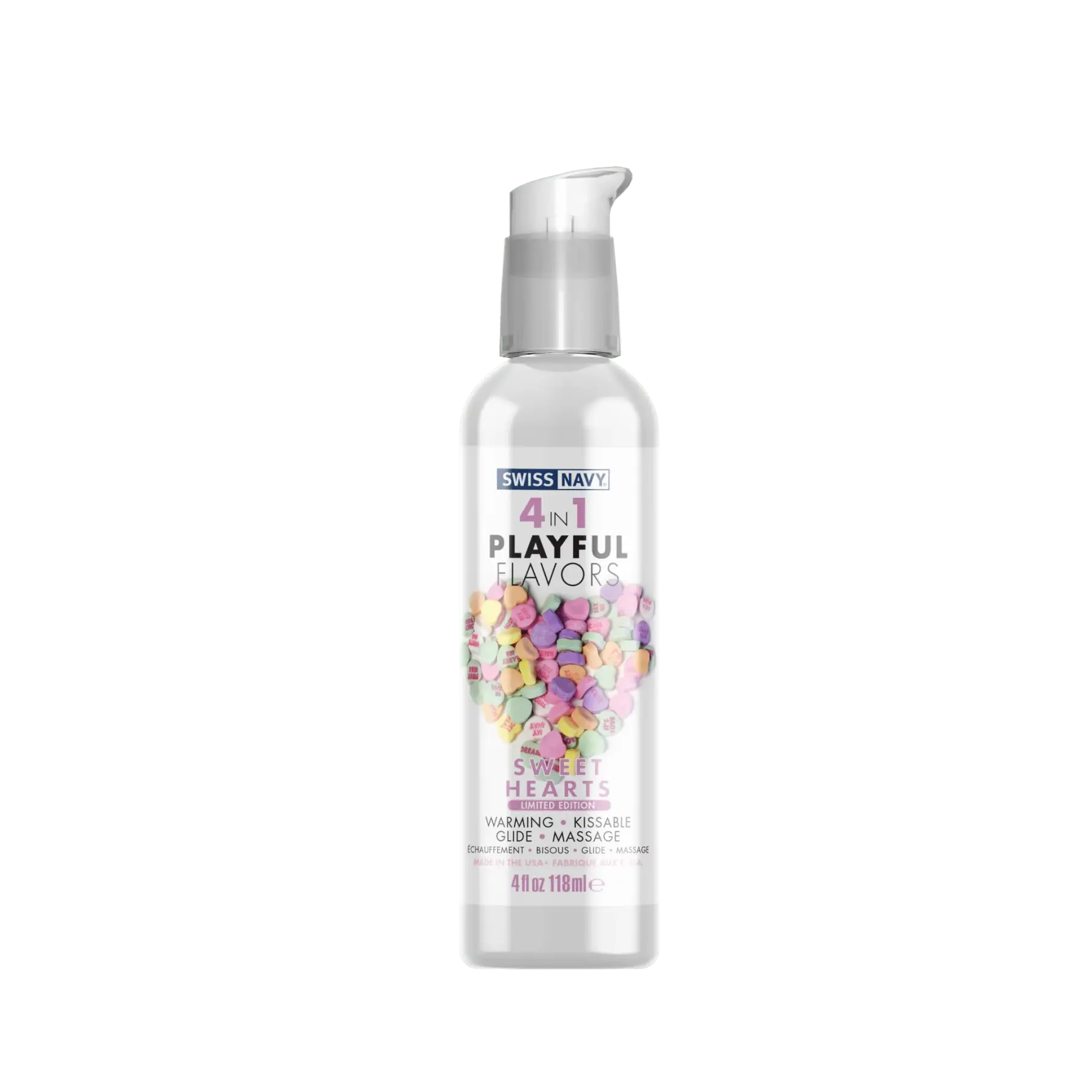 Swiss Navy® 4 - in - 1 Playful Flavors Warming Water - Based Lubricant - Sweet Hearts (Limited Edition)