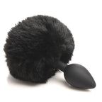 Black Tailz Fluffy Bunny Tail Silicone Plug