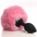 Pink Tailz Fluffy Bunny Tail Silicone Plug
