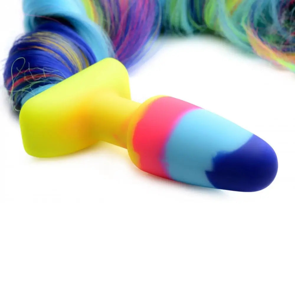 Tailz® Rainbow Unicorn Tail Anal Plug - Butt