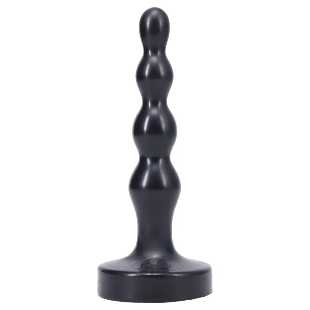 Tantus® Tantus Ripple Small Anal Beads Plug | Beginner Butt | Platinum Silicone Black