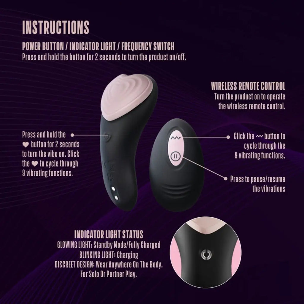 Temptasia Heartbeat Panty Vibrator With Remote - Rolik®